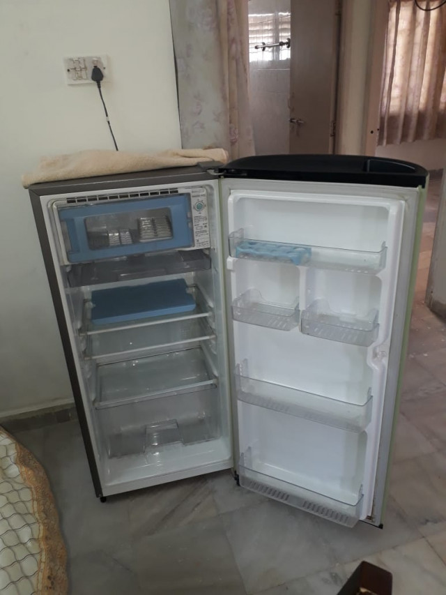 Dining table with 4 chairs & A Fridge