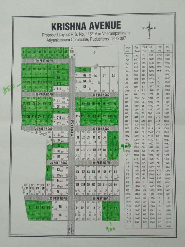 Plot for sale near pondicherry, Ariyankuppam.